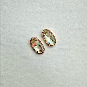 Kendra Scott Ellie studs in rose gold with dichroic glass stones